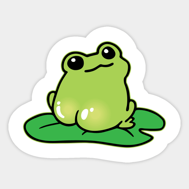 Frog Butt Sticker by CornerCacti